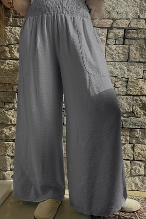 Basso Shirring Wide Leg Pant Slate /20=